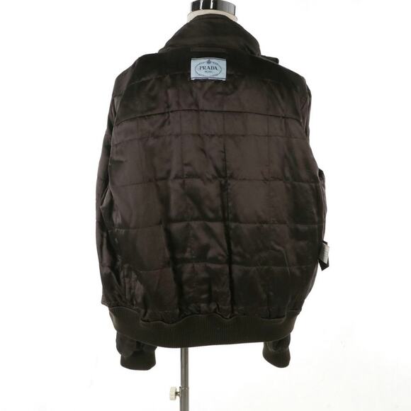 Authenticated Prada Men’s Leather & Nylon Bomber Jacket - Picture 7 of 9